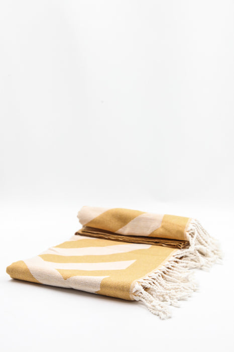 Hamamtuch Euro Design ocker/beige 100x180cm — CACHET