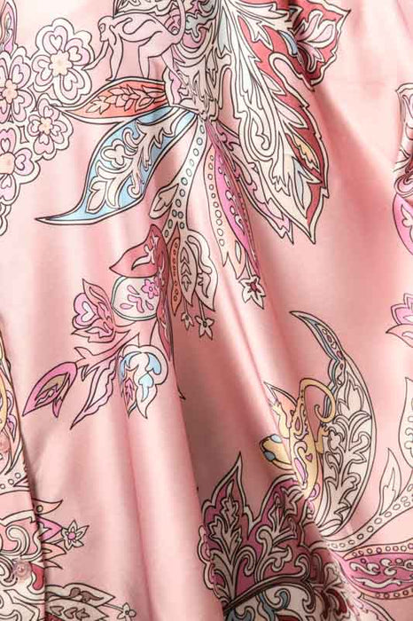 Chemisier à motifs vieux rose - Taille Unique