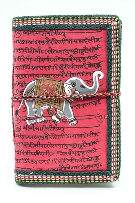 Notizbuch handgemacht mini Elefant rot