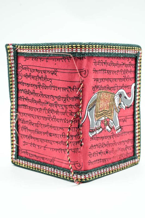 Notizbuch handgemacht mini Elefant rot