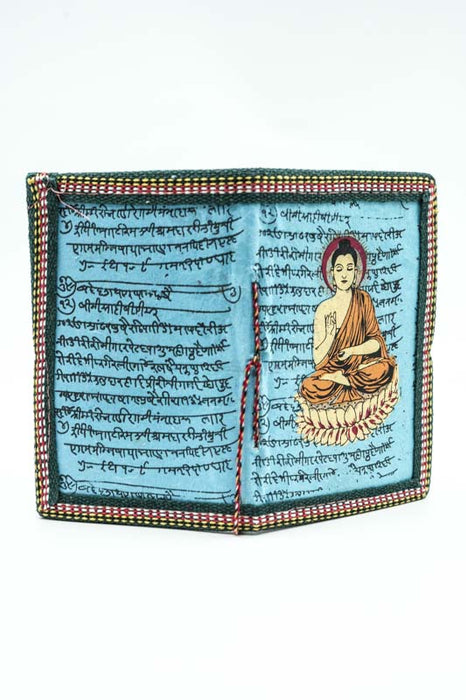 Notebook handmade small Buddha petrol