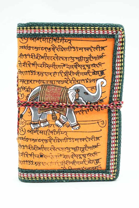 Notizbuch handgemacht klein Elefant orange