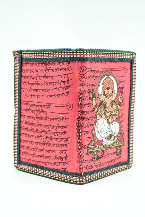 Notizbuch handgemacht klein Ganesha rot
