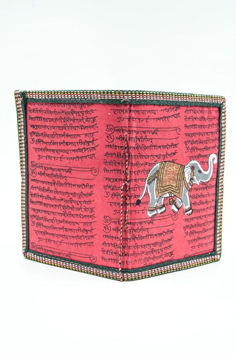 Notebook handmade medium elephant red