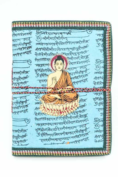Notebook handmade large Buddha petrol