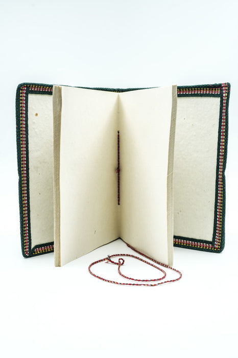 Notebook handmade large Ganesha olive