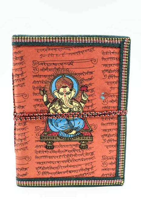 Notizbuch handgemacht gross Ganesha orange