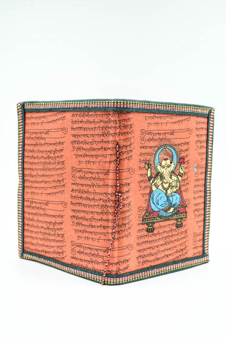 Notizbuch handgemacht gross Ganesha orange