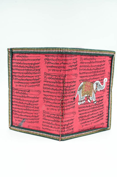 Notebook handmade large elephant red