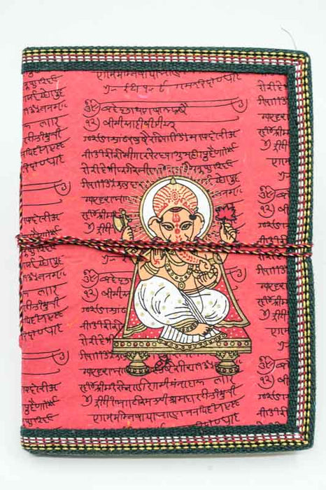 Notizbuch handgemacht gross Ganesha rot