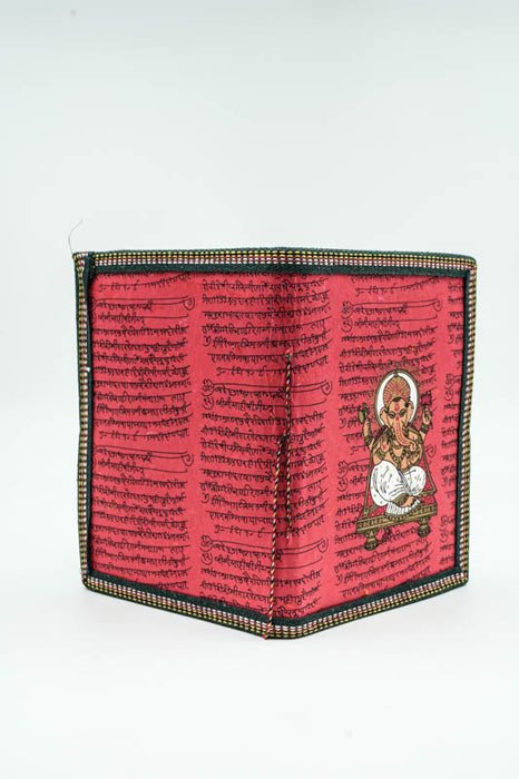 Notizbuch handgemacht gross Ganesha rot
