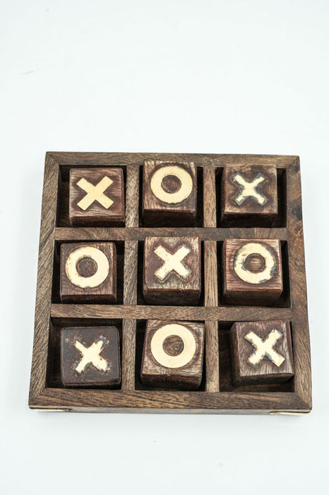 Tic Tac Toe XOXO game mango wood