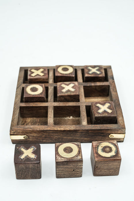 Tic Tac Toe XOXO game mango wood