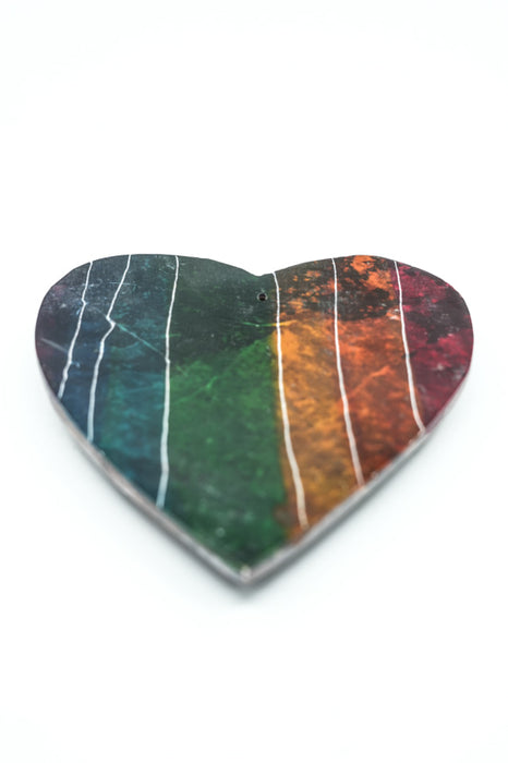 Incense holder soapstone large heart