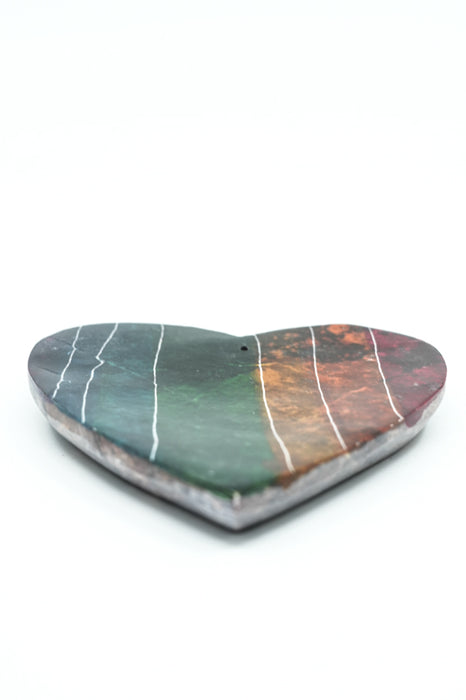 Incense holder soapstone large heart