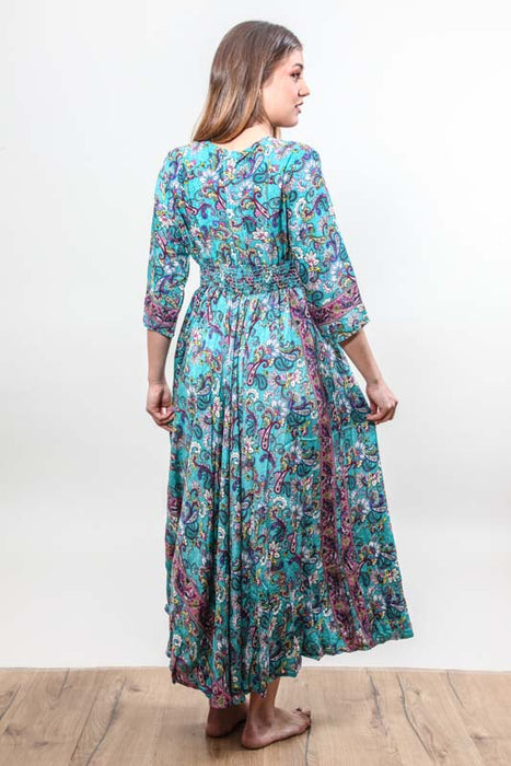 Kleid lang Kunstseide assortiert - One Size