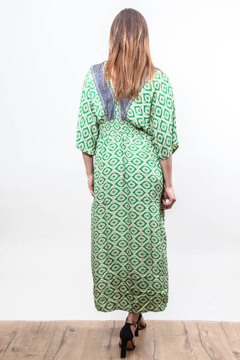 Kleid lang Kunstseide assortiert - One Size