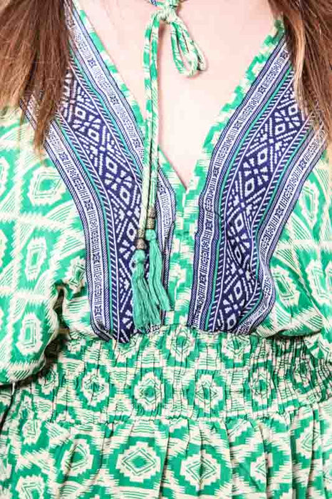 Kleid lang Kunstseide assortiert - One Size