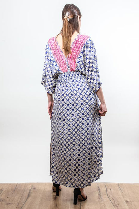 Kleid lang Kunstseide assortiert - One Size
