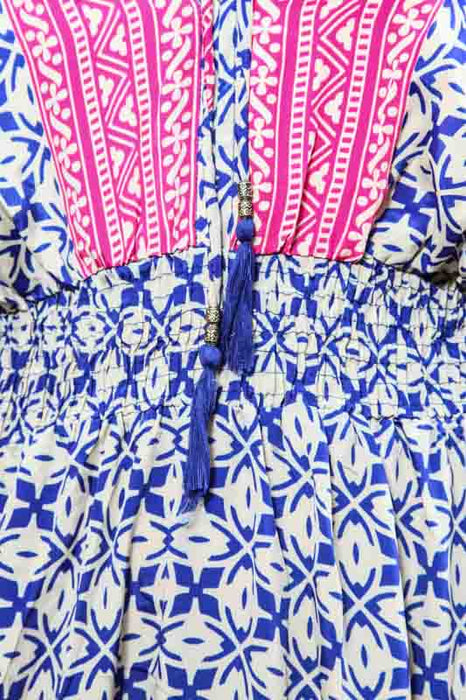 Kleid lang Kunstseide assortiert - One Size
