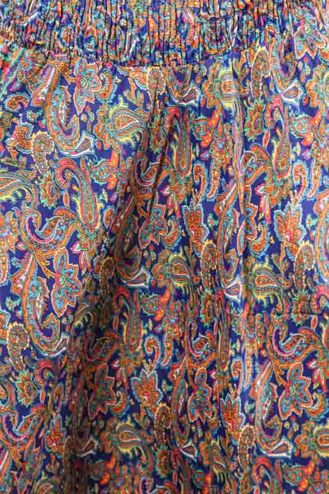 Long skirt made of artificial silk, assorted - One Size