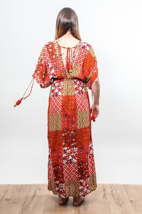 Kleid lang weite Ärmel Rayon assortiert - One Size