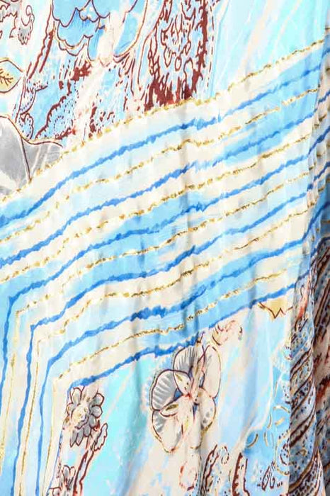 Long dress made of assorted polyester silk - One Size