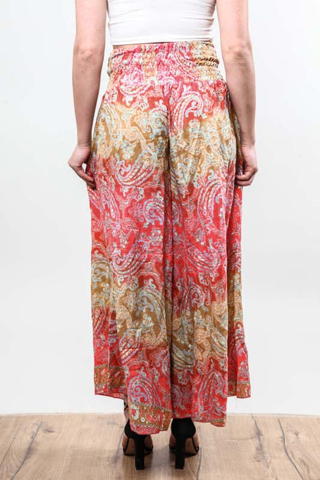Pantalon large en rayonne/viscose assortie - Taille unique
