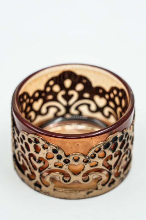 Lanterne orange 5,5x5,5x3,5 cm