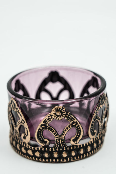 Windlicht lila 5.5x5.5x3.5 cm