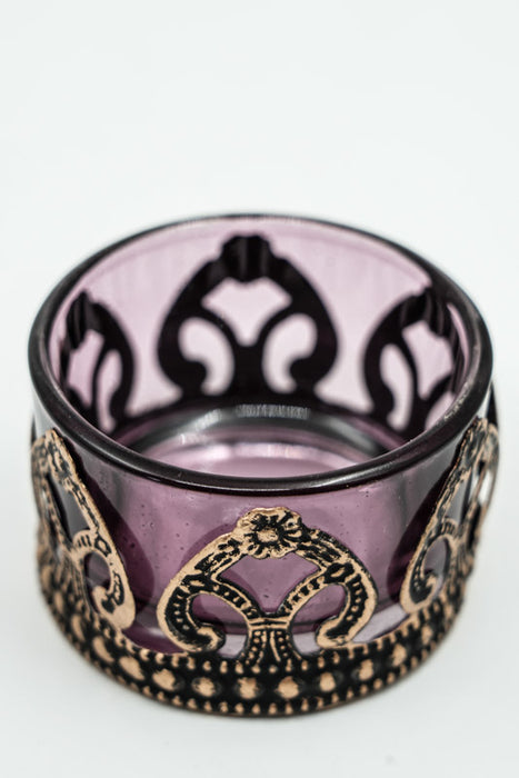 Windlicht lila 5.5x5.5x3.5 cm