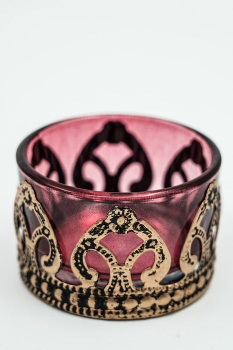 Windlicht bordeaux 5.5x5.5x3.5 cm