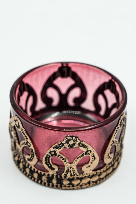 Windlicht bordeaux 5.5x5.5x3.5 cm