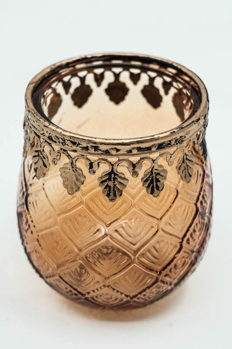 Lantern orange 8x8x9 cm