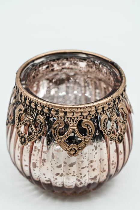 Lanterne marron clair 8x8x7,5 cm