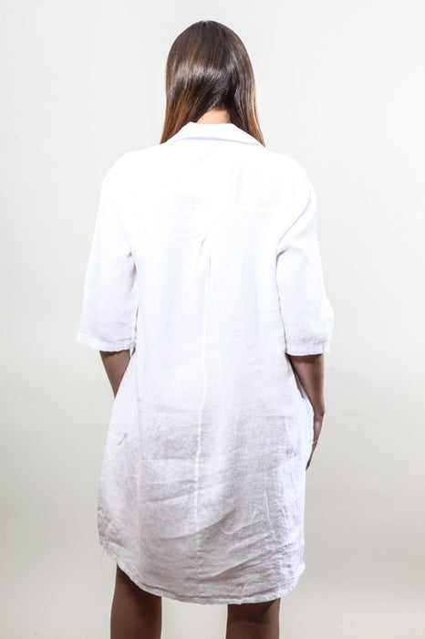 Leinenkleid weiss - One Size