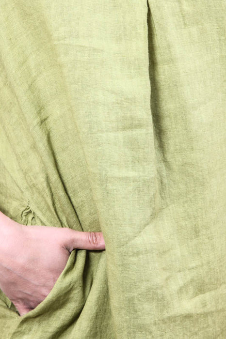 Leinenkleid olive - One Size