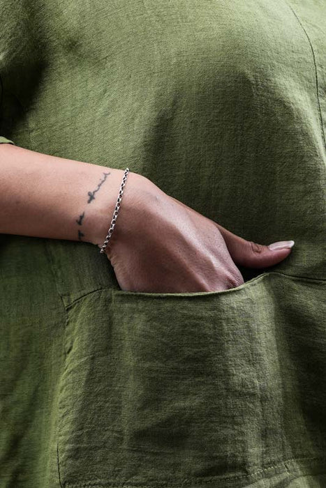 Tunique en lin olive - Taille unique