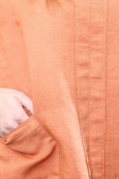 Linen top wide rust - One Size