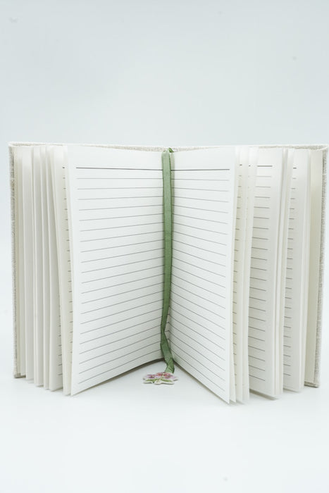 Carnet à fleurs, blanc/orange/rose/multicolore, 15 x 20 cm