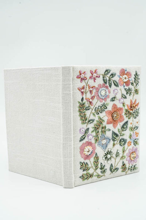 Carnet à fleurs, blanc/orange/rose/multicolore, 15 x 20 cm