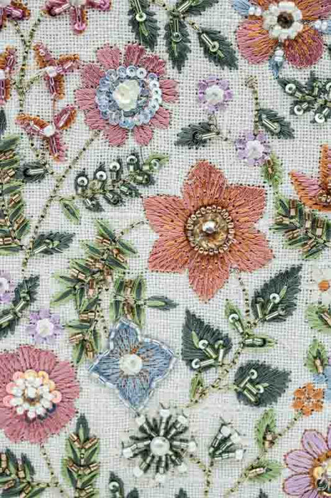 Carnet à fleurs, blanc/orange/rose/multicolore, 15 x 20 cm