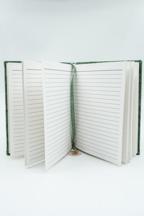 Notebook with flowers and strawberries, green/white/red/multicolor, 15x20cm