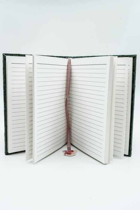 Butterfly notebook with flowers, black/red/pink/yellow/multicolor, 15x20cm