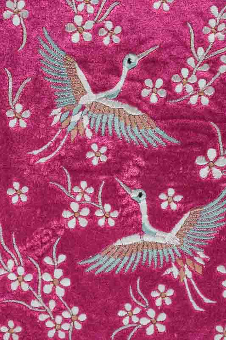 Carnet Heron bordeaux/bleu clair/multicolore 15x20cm