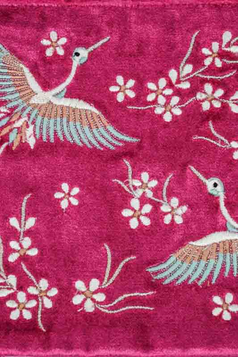 Petit sac héron bordeaux/bleu clair/multicolore 15x20cm