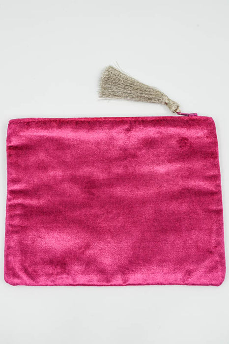 Petit sac héron bordeaux/bleu clair/multicolore 15x20cm