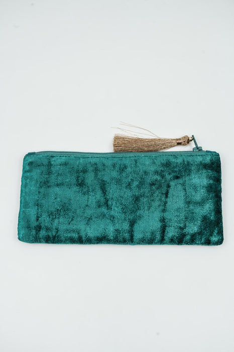 Trousses à crayons à motifs papillons, vert/abricot/vert clair/multicolore, 8,5 x 20 cm