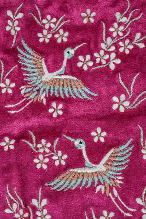 Sac bandoulière 2 rangées bordeaux/bleu clair/multicolore 11 x 18,75 cm