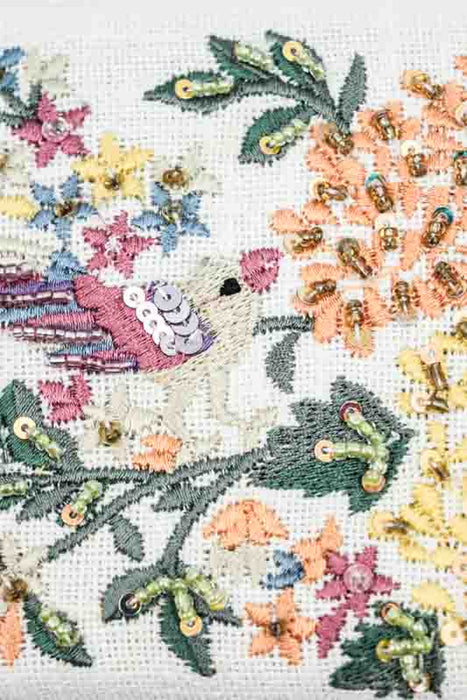 Boîte à bijoux oiseau et papillon noir/multicolore 10x15 cm